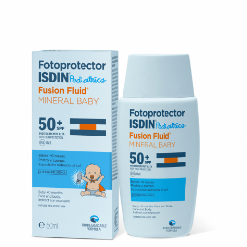 FOTOPROTECTOR ISDIN SPF-50+ FUSION FLUID MINERAL - PEDIATRICS BABY (50 ML)