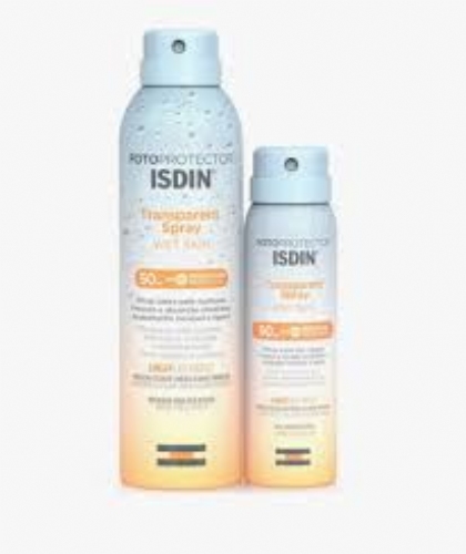 Fotoprotector isdin spf-50 spray transparent wet skin (250 ml)