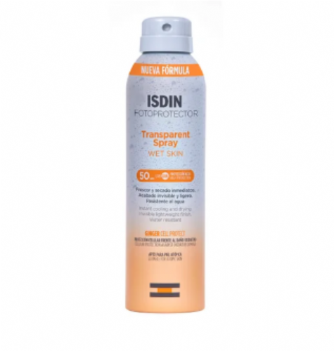 Fotoprotector isdin spf-50 spray transparent wet skin (250 ml)