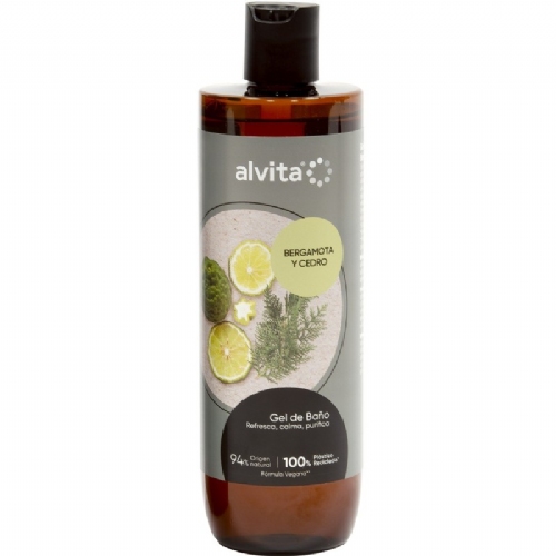 Alvita gel de baño bergamota y cedro (1 envase 400 ml)
