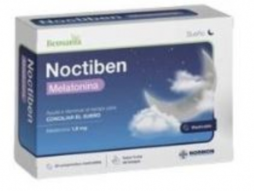 Bensania noctiben melatonina (30 comprimidos masticables sabor frutos del bosque)