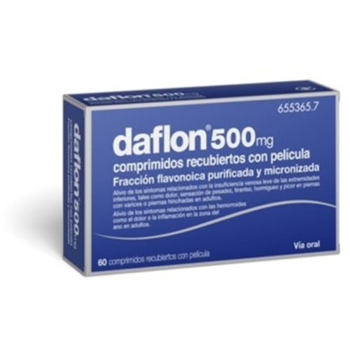 DAFLON 500 MG COMPRIMIDOS RECUBIERTOS CON PELÍCULA, 30 comprimidos