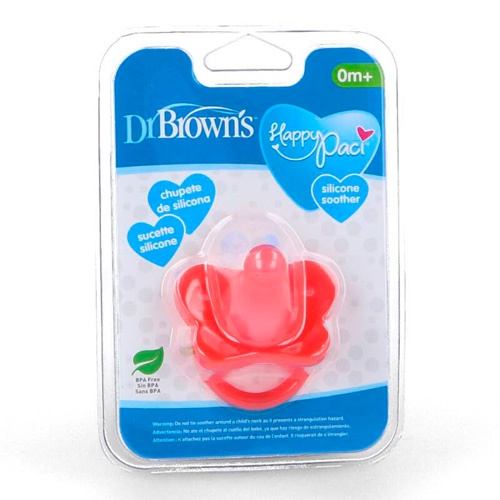 Chupete silicona - dr brown´s 1 pieza (rosa 0- 6 m)
