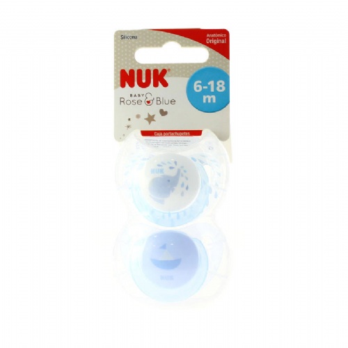 CHUPETE SILICONA - NUKETE (SIN ANILLA T-2 2 U BLUE)