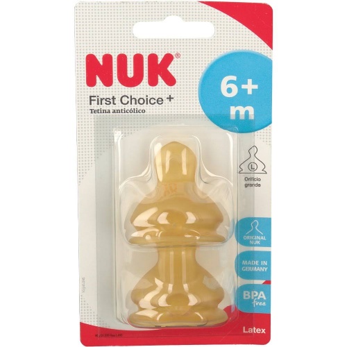 TETINA LATEX ANTIHIPO - NUK TETINA LECHE (T-2 2 U)