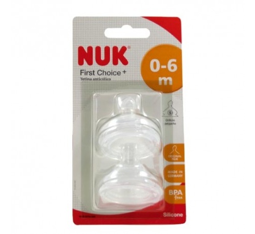 TETINA SILICONA ANTICOLICO - NUK FIRST CHOICE+ (T-1 S 2 TETINAS)