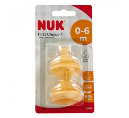 TETINA LATEX ANTICOLICO - NUK FIRST CHOICE (ALIMENTO T-1 L 2 U)