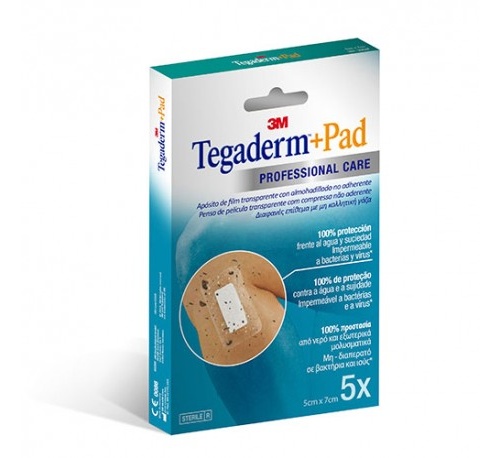 TEGADERM + PAD - APOSITO ESTERIL (5 X 7,2 CM 5 U)