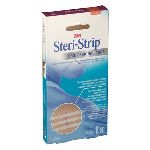 STERI STRIP - SUTURA CUTANEA ESTERIL (TIRA 102 MM  X 6 MM 10 TIRAS)