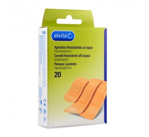 ALVITA - APOSITO ADHESIVO RESISTENTE AL AGUA (20 U)