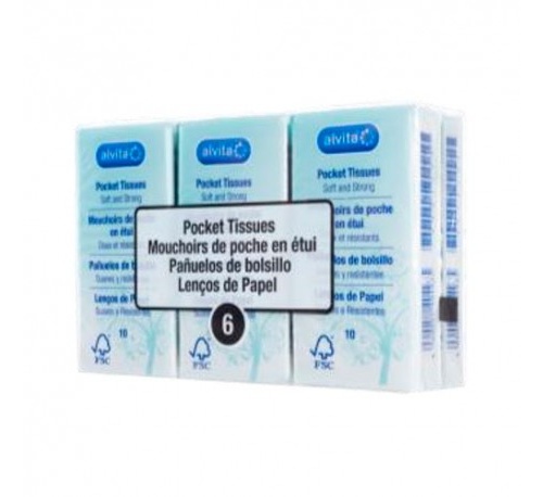 Alvita pañuelos de bolsillo 6 u