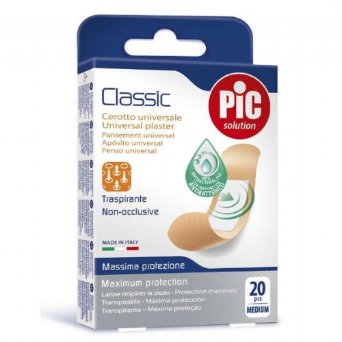 PIC CLASSIC CON BACTERICIDA - APOSITO ADHESIVO (19X 77 MM 20 U)