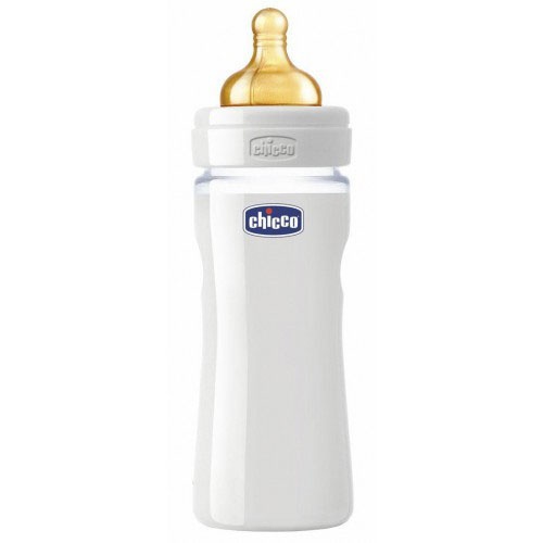 BIBERON CRISTAL T CAUCHO - CHICCO FISIOLOGICO NATURES GLASS B ANCHA FLUJO NORMAL (240 ML)