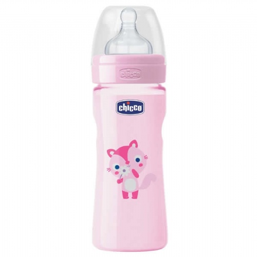 BIBERON PP T SILICONA - CHICCO FISIOLOGICO FLUJO MEDIO (2M+ 250 ML ROSA)