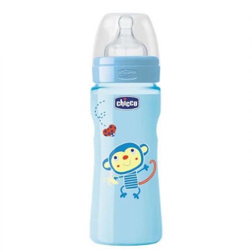 BIBERON PP T SILICONA - CHICCO FISIOLOGICO FLUJO RAPIDO (4M+ 330 ML AZUL)