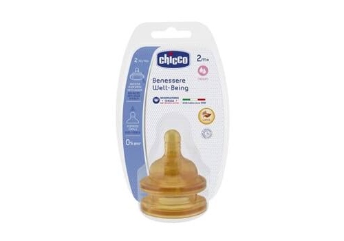 TETINA CAUCHO - CHICCO FISIOLOGICO B ANCHA (1 ORIFICIO FLUJO RAPIDO 2 U)