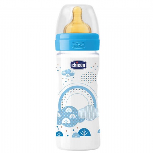 BIBERON PP T CAUCHO - CHICCO FLUJO MEDIO (2M+ 250 ML ROSA)