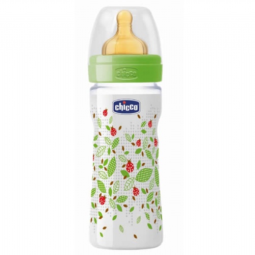 BIBERON PP T CAUCHO - CHICCO FLUJO MEDIO (2M+ 250 ML UNISEX)
