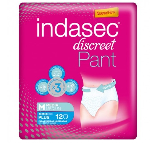 INDASEC PANT PLUS ABSORB INC ORINA DIA ANAT (T- M 12 U)