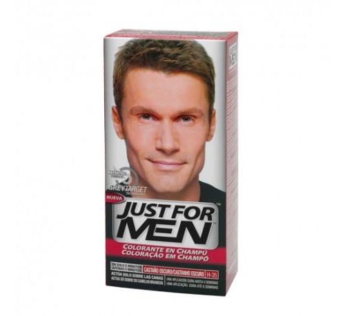 JUST FOR MEN - CHAMPU COLORANTE (66 CC CASTAÑO OSCURO)