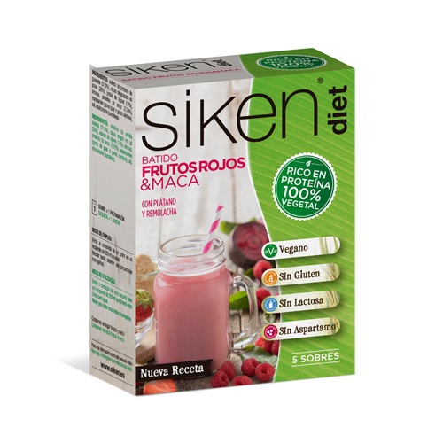 Sikendiet proteina vegetal batido - frutos rojos & maca (5 sobres)
