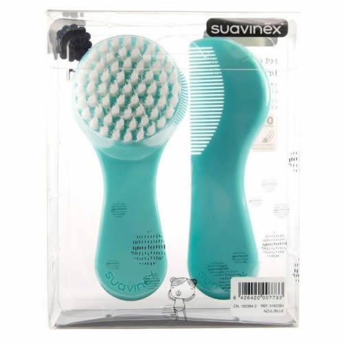 CEPILLO Y PEINE INFANTIL SOFT - SUAVINEX (AZUL DECORADO)
