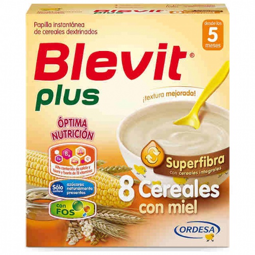 BLEVIT PLUS SUPERFIBRA 8 CEREALES Y MIEL (600 G)