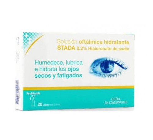 STADA SOLUCION OFTALMICA HIDRATANTE 0.2% HIALUR - SOLUCION LENTES DE CONTACTO (0.5 ML 20 VIALES)