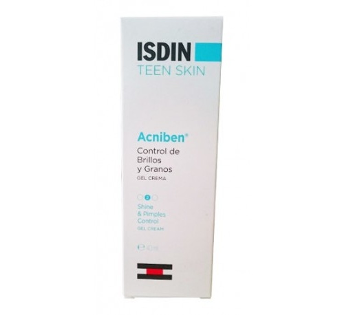 Isdin oily skin acniben control de brillos y granos  1 envase 40 ml - isdin teen skin