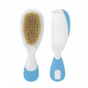 CEPILLO Y PEINE INFANTIL - CHICCO PELO NATURAL (AZUL)