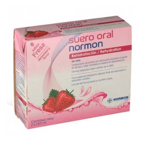 Suero oral normon pack (2 bricks 250 ml sabor fresa)