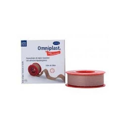 ESPARADRAPO HIPOALERGICO - OMNIPLAST (TEJIDO RESISTENTE 5 M X 1,25 CM)