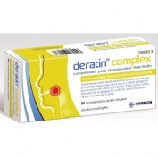 DERATIN COMPLEX COMPRIMIDOS PARA CHUPAR SABOR MIEL-LIMON , 30 comprimidos (Blister aluminio/PVC)